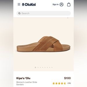 Olukai Kīpe‘a ‘Olu
Women’s Leather Slide Sandals